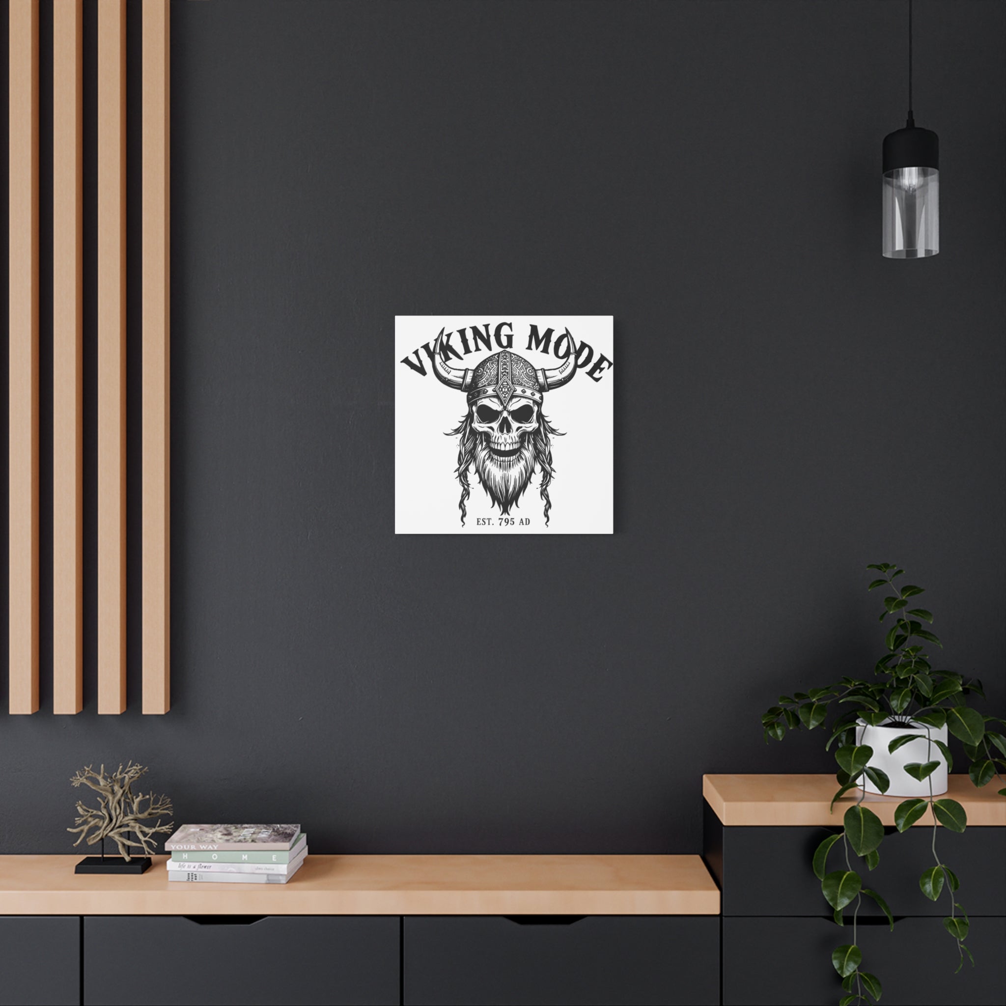 Viking Mode Skull Helmet Matte Canvas