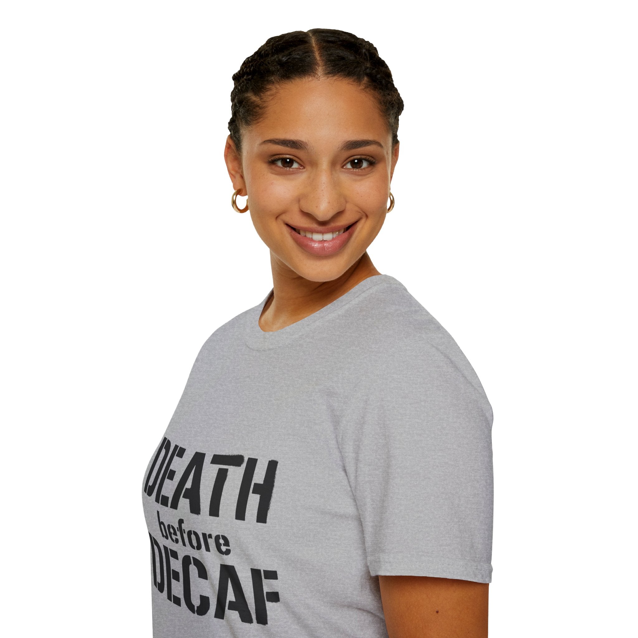Death Before Decaf T-Shirt — Funny Coffee Lover Tee