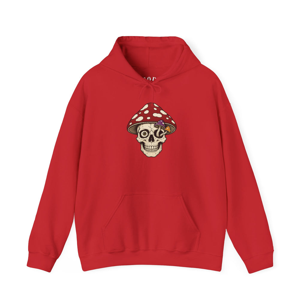 Mushroom Skull Hoodie — Gothic Mushroom Graveyard RIP Pullover