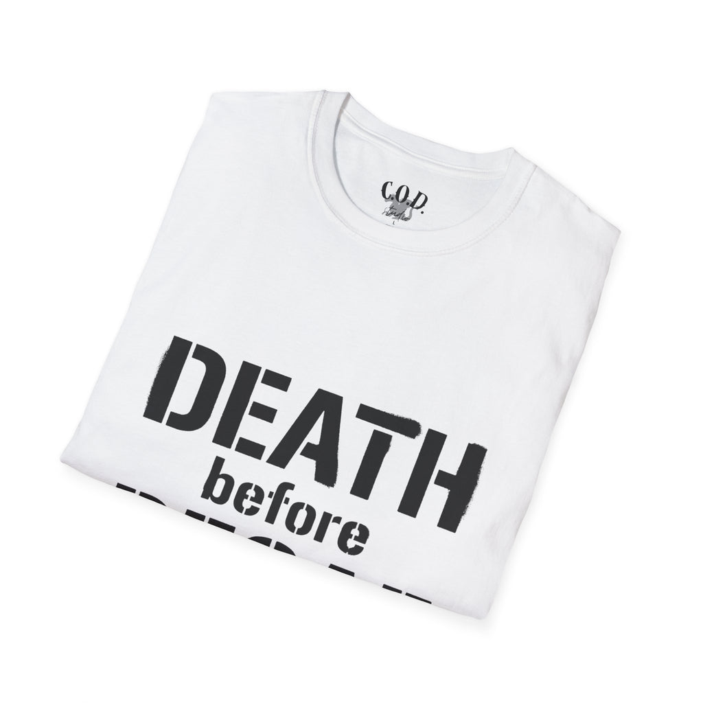 Death Before Decaf T-Shirt — Funny Coffee Lover Tee