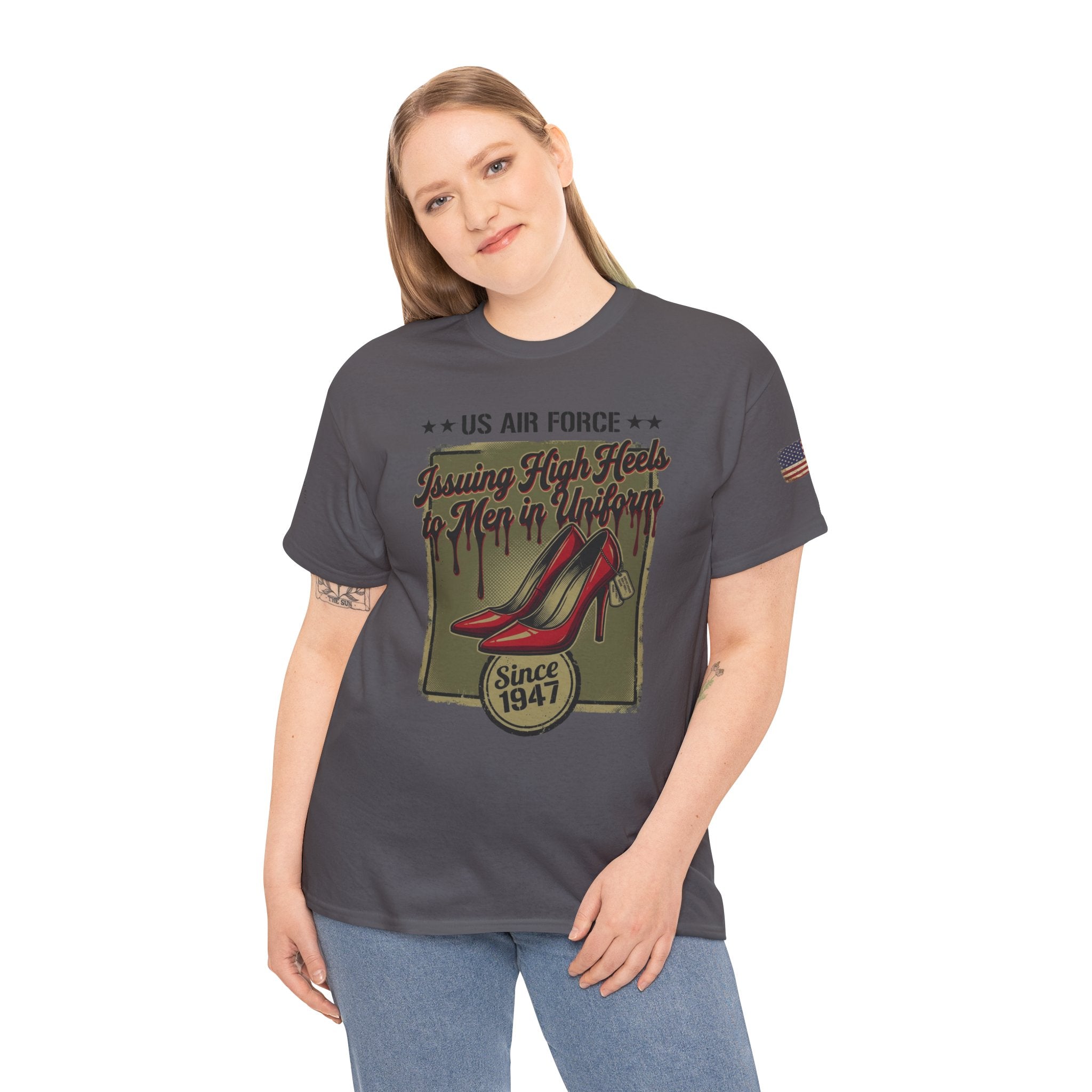 US Air Force 'Issuing High Heels' Graphic T-Shirt