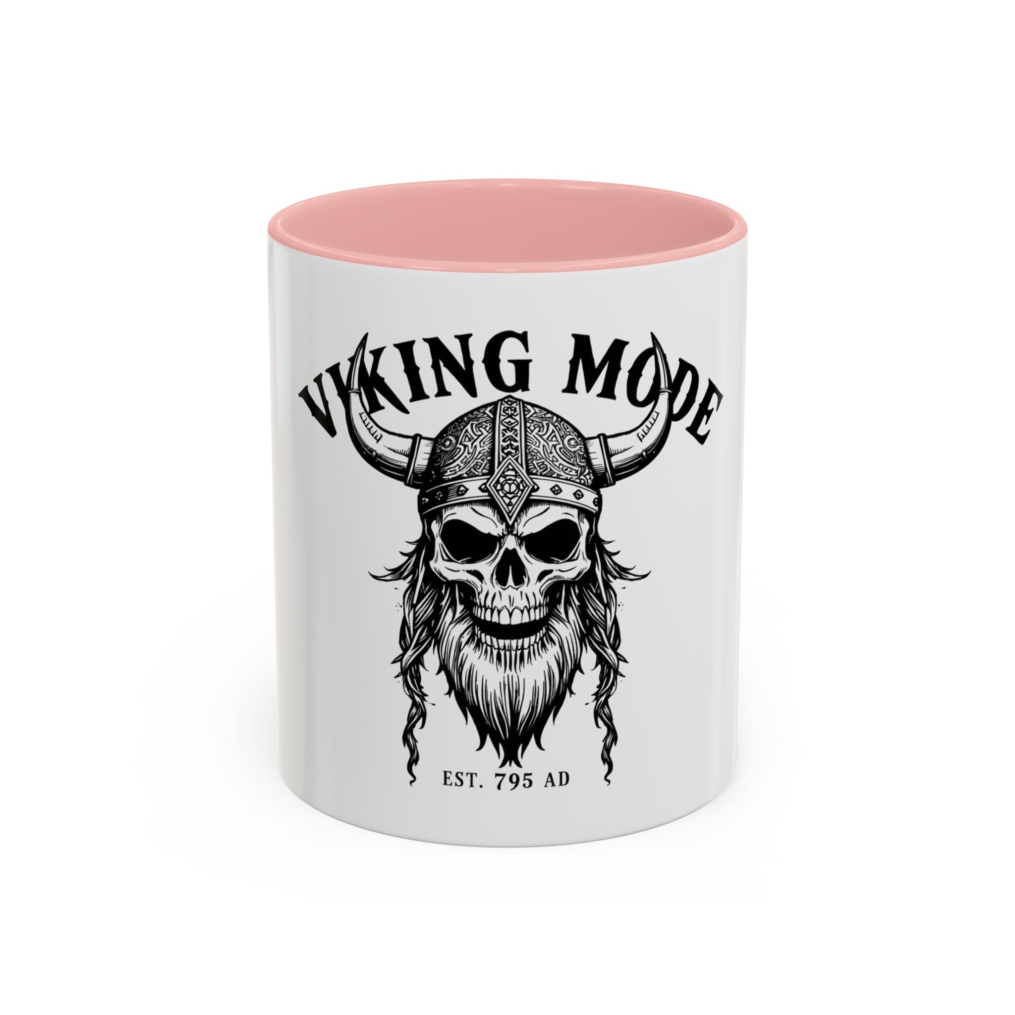 Viking Mode Skull Viking Mug | Accent Coffee Mug 11oz 15oz