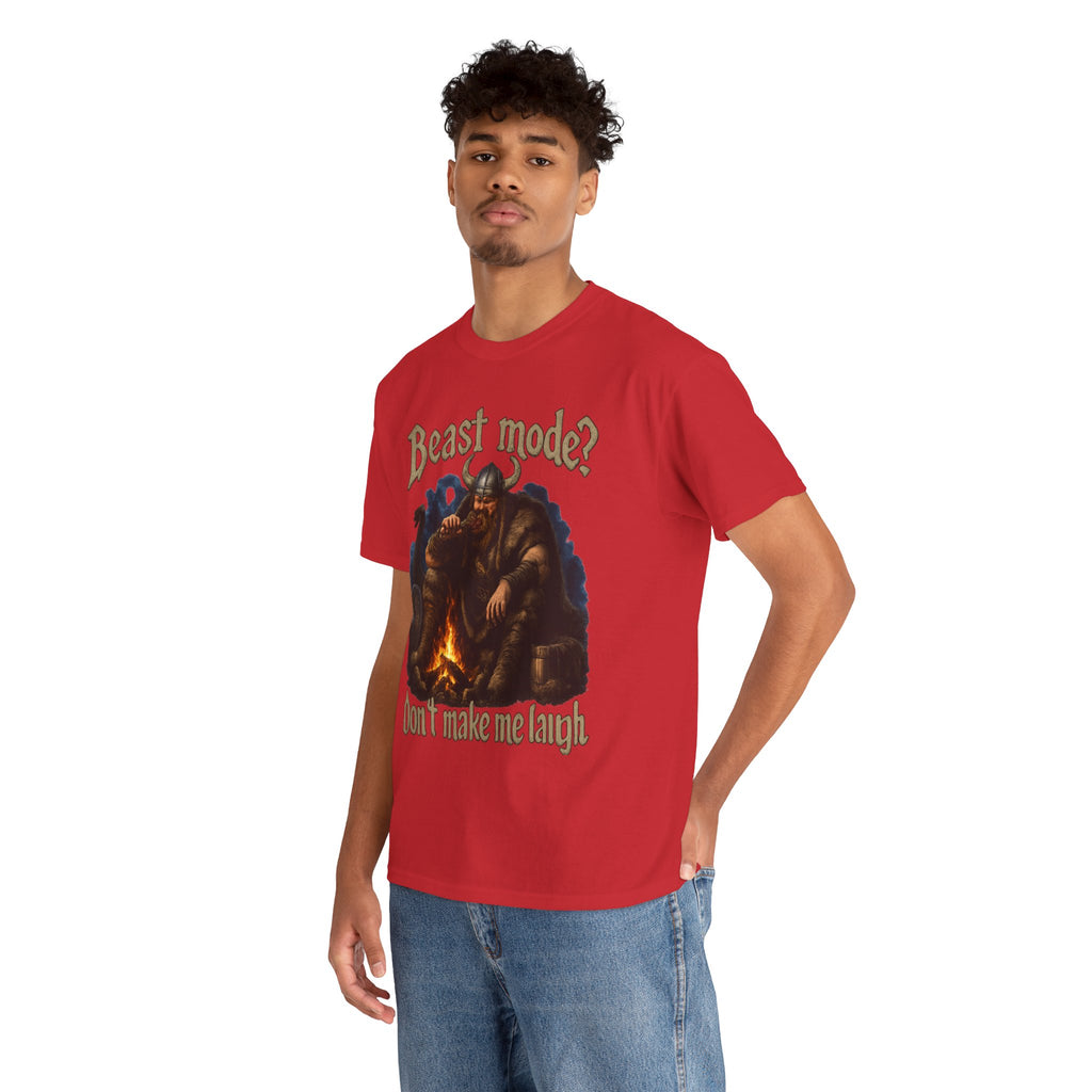 Viking Campfire T-Shirt — "Beast mode? Don’t make me laugh" Graphic Tee