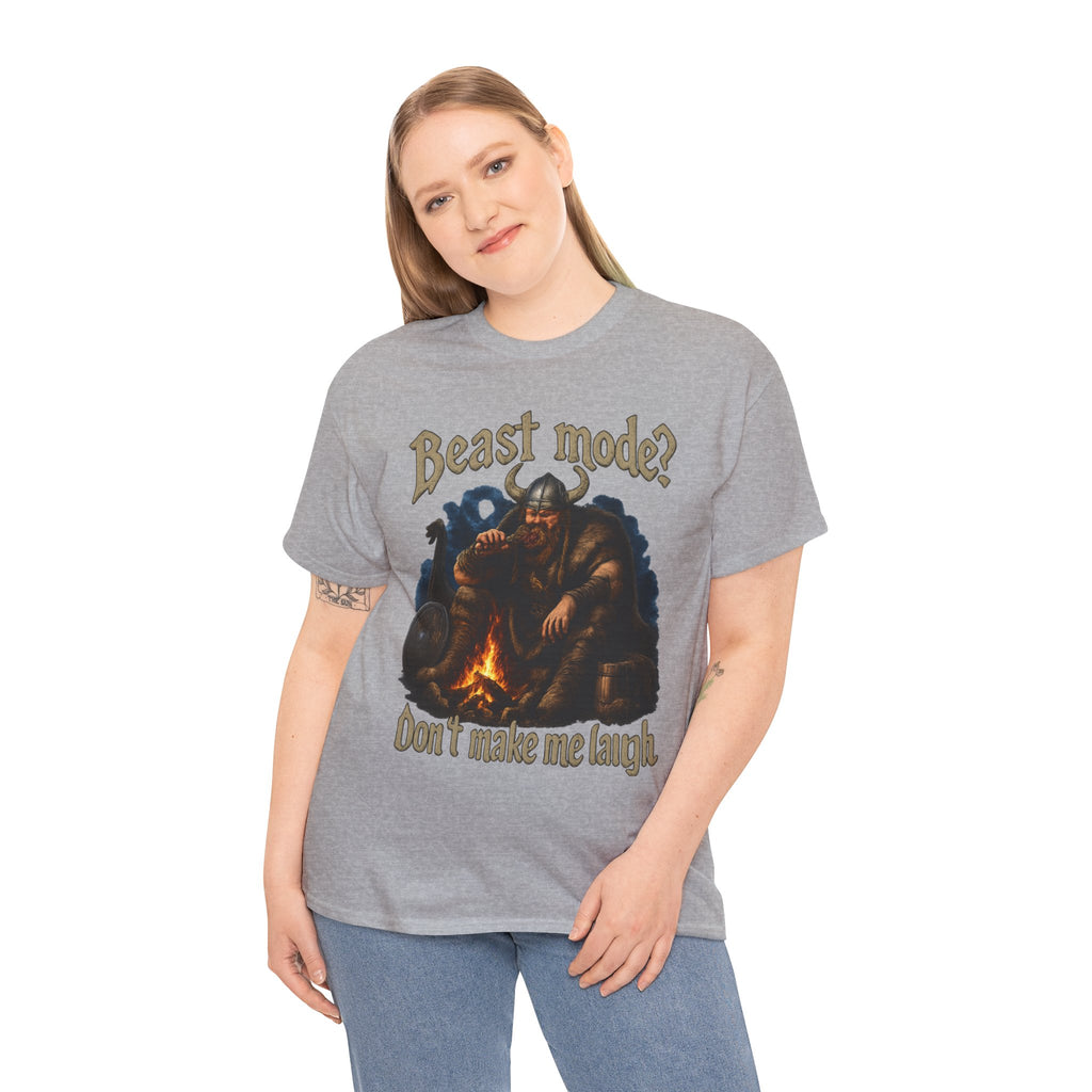 Viking Campfire T-Shirt — "Beast mode? Don’t make me laugh" Graphic Tee