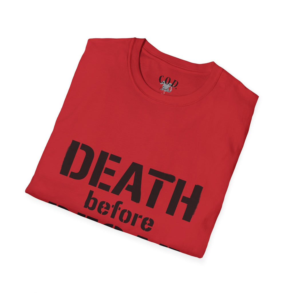 Death Before Decaf T-Shirt — Funny Coffee Lover Tee