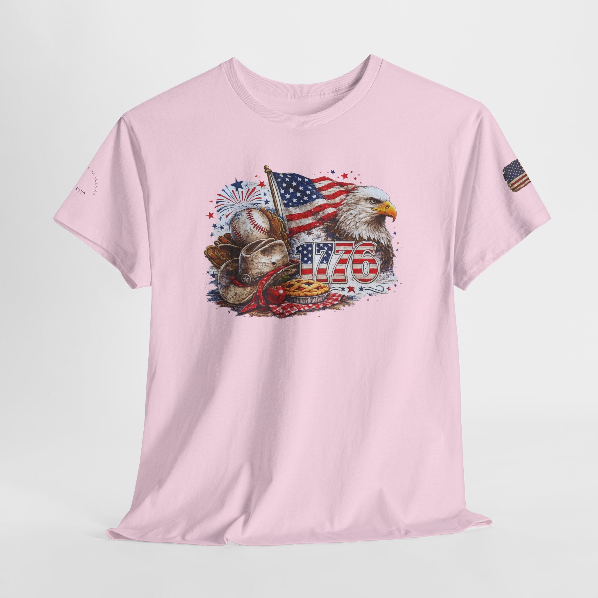 Patriotic Eagle American Flag T-Shirt — USA 1776 Military Tribute Tee