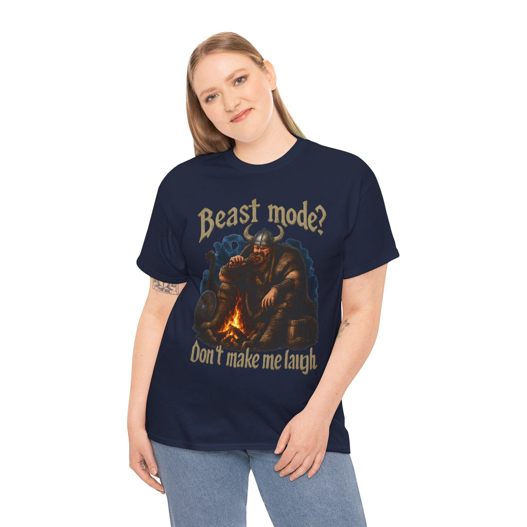 Viking Campfire T-Shirt — "Beast mode? Don’t make me laugh" Graphic Tee