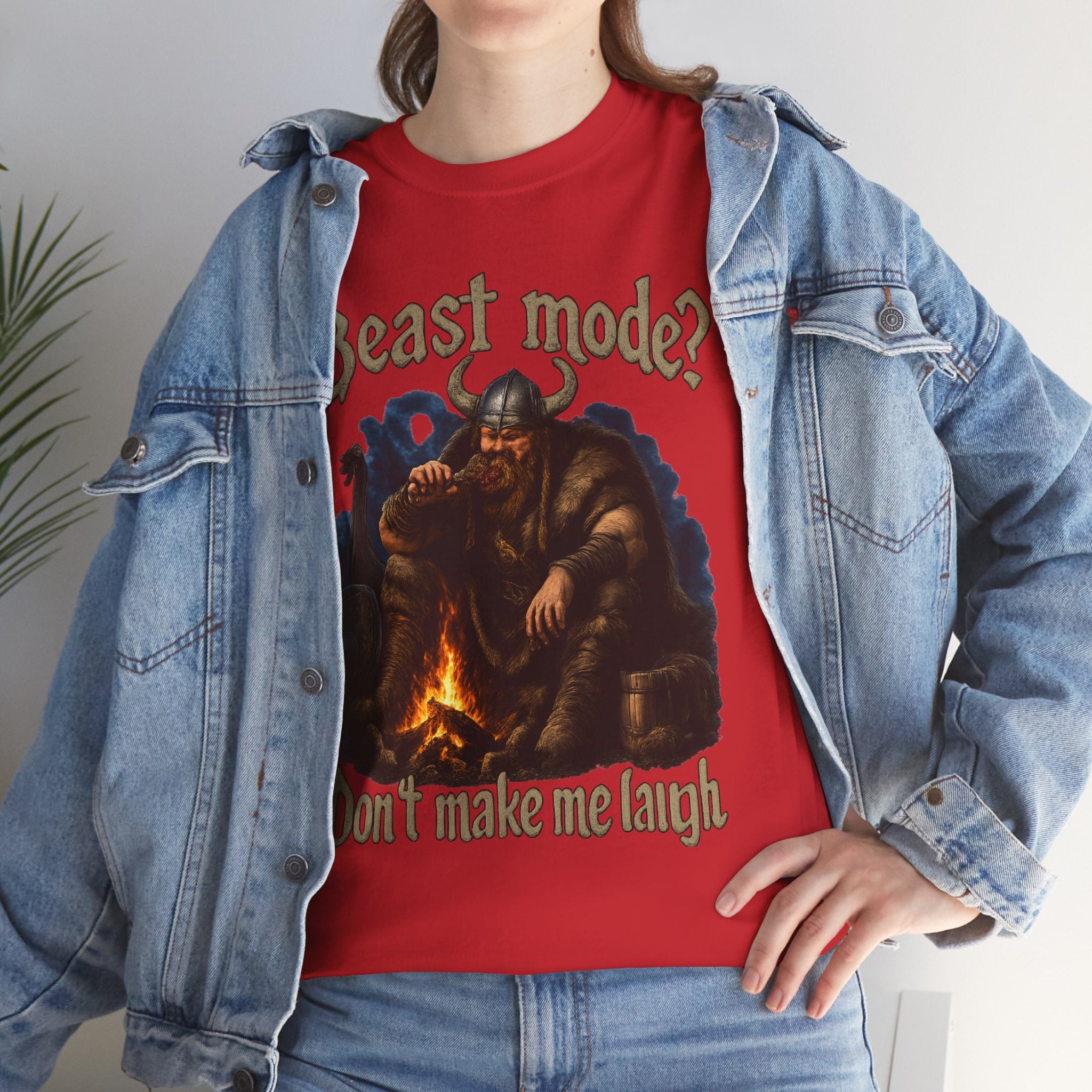 Viking Campfire T-Shirt — "Beast mode? Don’t make me laugh" Graphic Tee