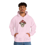 Mushroom Skull Hoodie — Gothic Mushroom Graveyard RIP Pullover