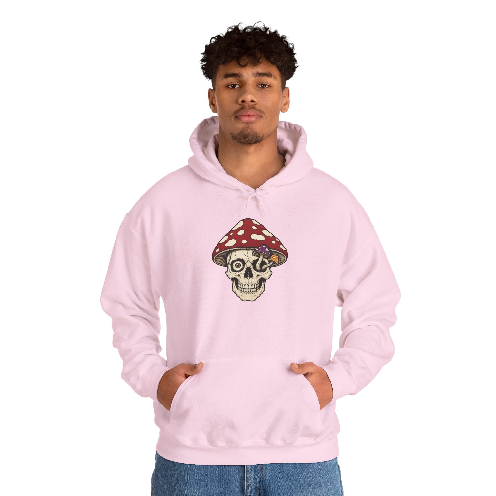 Mushroom Skull Hoodie — Gothic Mushroom Graveyard RIP Pullover
