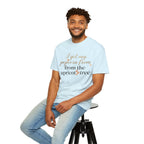 T-Shirt — “I Get My Popcorn From The Apricot Tree” Script Graphic Tee | Hymns | LDS |