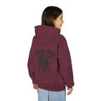 Viking Mode Skull with Horned Helmet Hoodie | Youth Hoodie