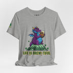 Purple Dragon Holding Beer Tee | Life Is Brew-tiful St. Patrick's Shirt