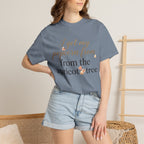 T-Shirt — “I Get My Popcorn From The Apricot Tree” Script Graphic Tee | Hymns | LDS |