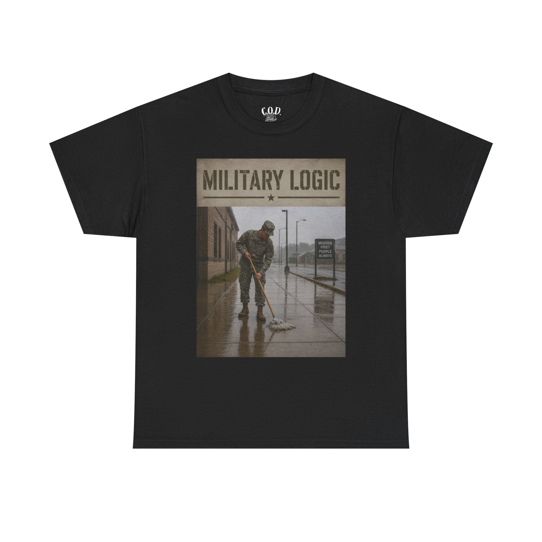 Military Logic T-Shirt — Vintage Military Humor Tee