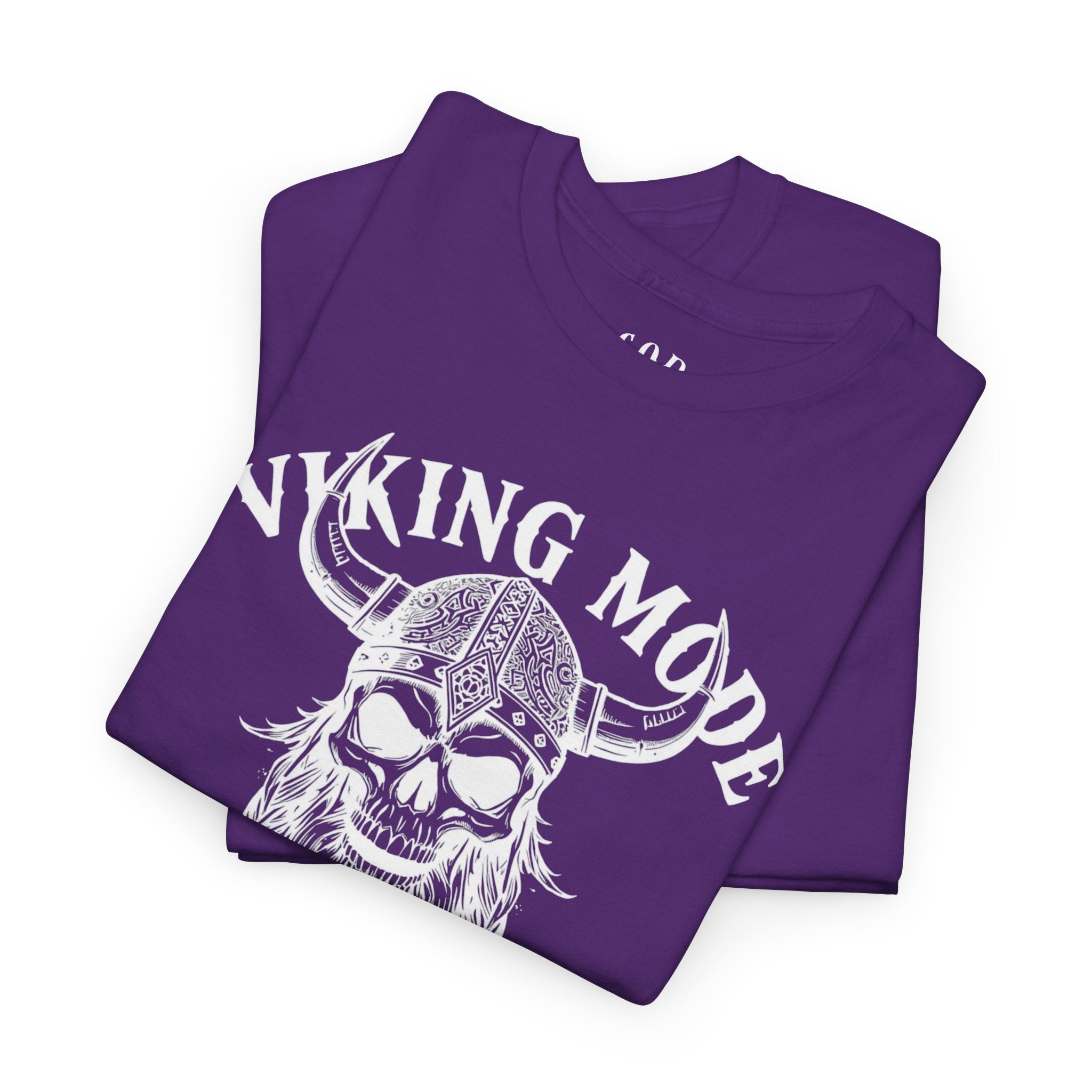 Viking Mode Skull Viking T-shirt | Norse Helmet Skull Graphic Tee