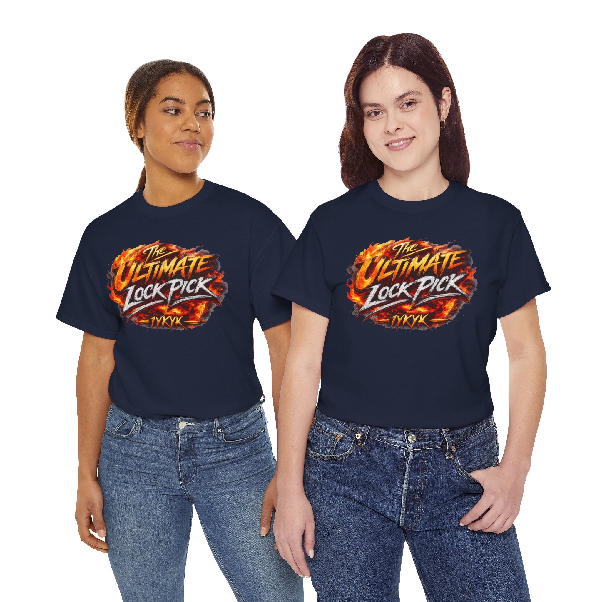 T-Shirt — "Ultimate Lock Pick" Fiery Logo Graphic Tee