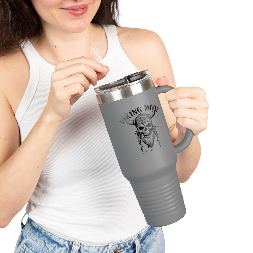 Viking Mode Skull helmet travel mug | 40oz insulated travel mug
