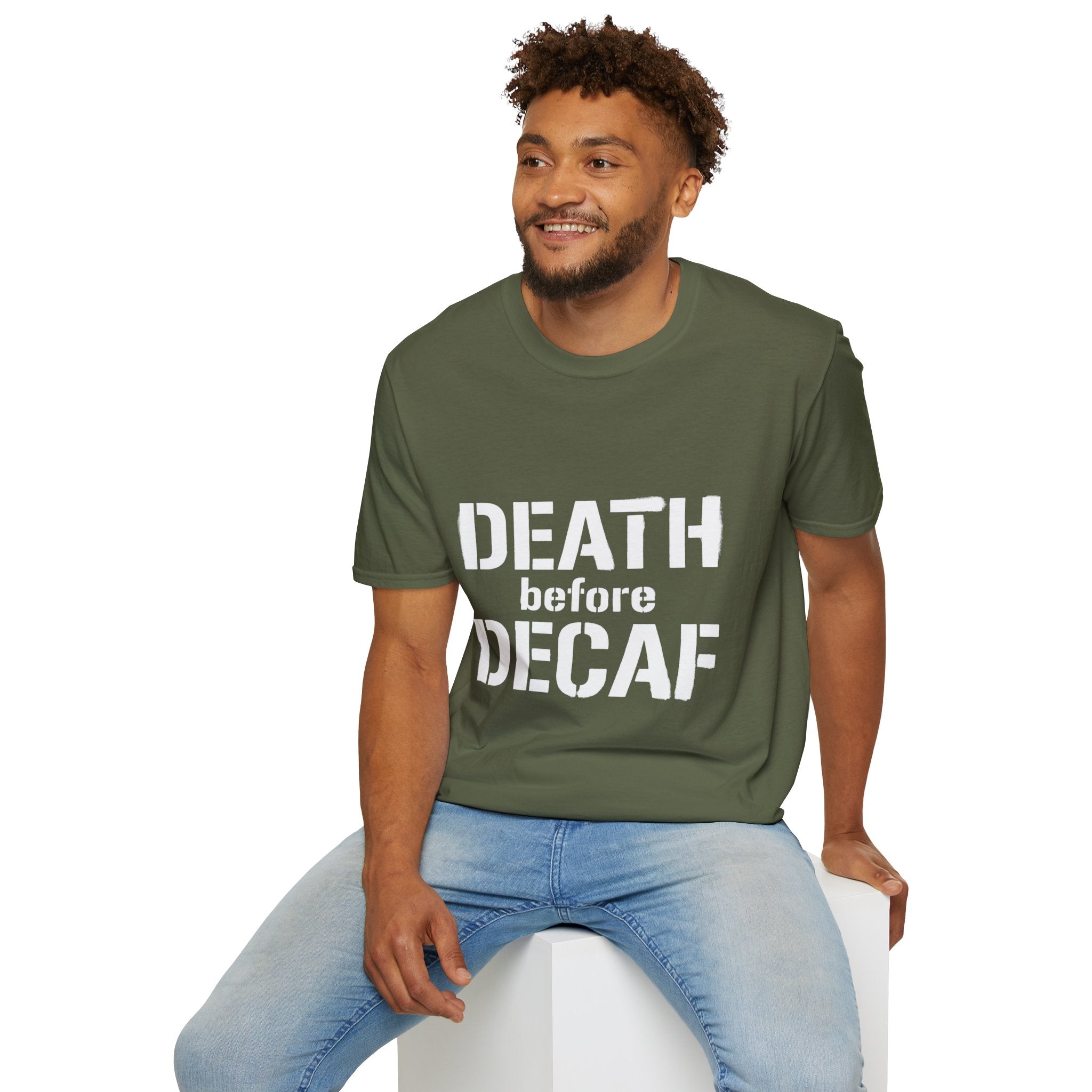 Death Before Decaf T-Shirt — Funny Coffee Lover Tee