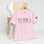 Marines Crayon Tee — “It’s okay, we can’t spell it either” Military Humor T-Shirt