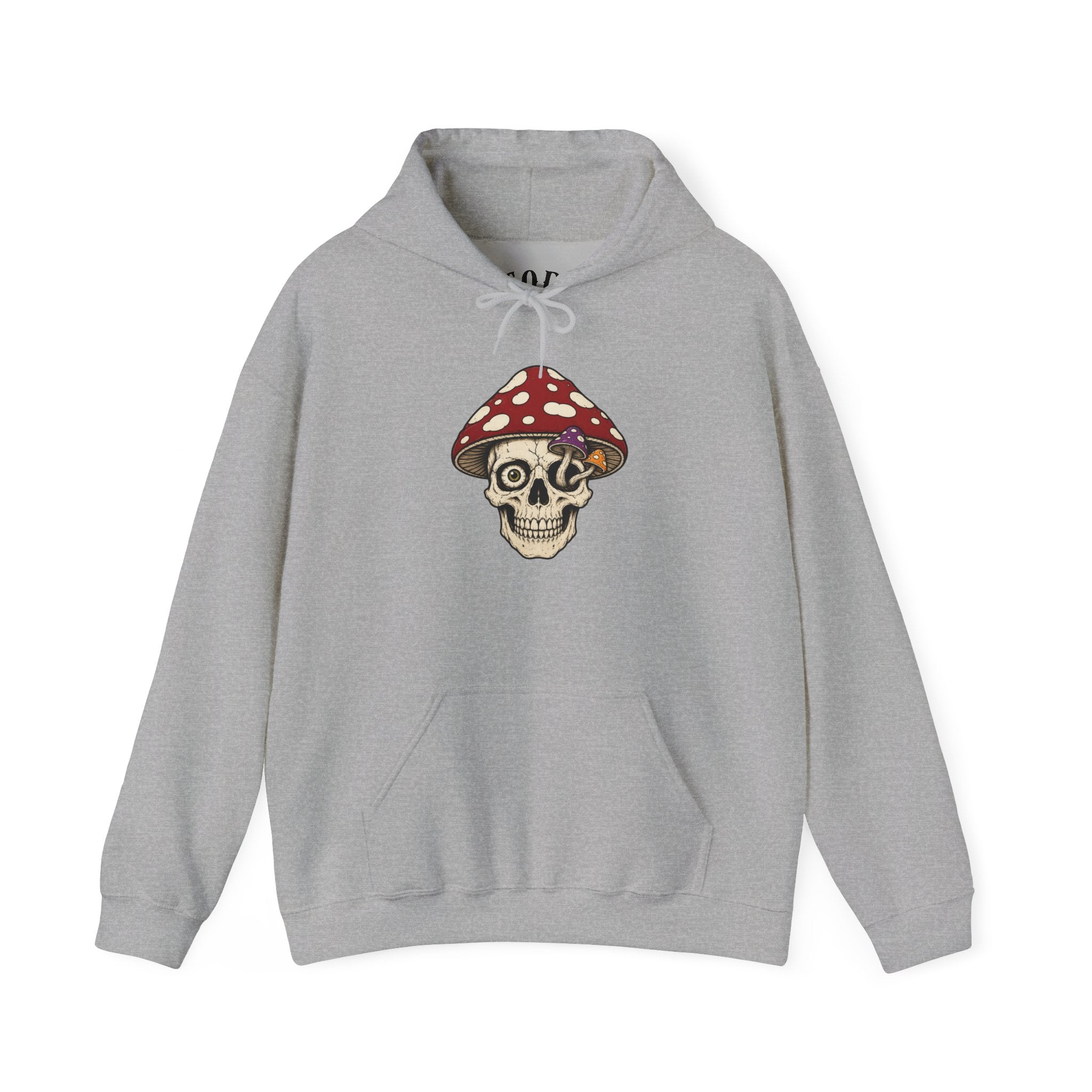 Mushroom Skull Hoodie — Gothic Mushroom Graveyard RIP Pullover