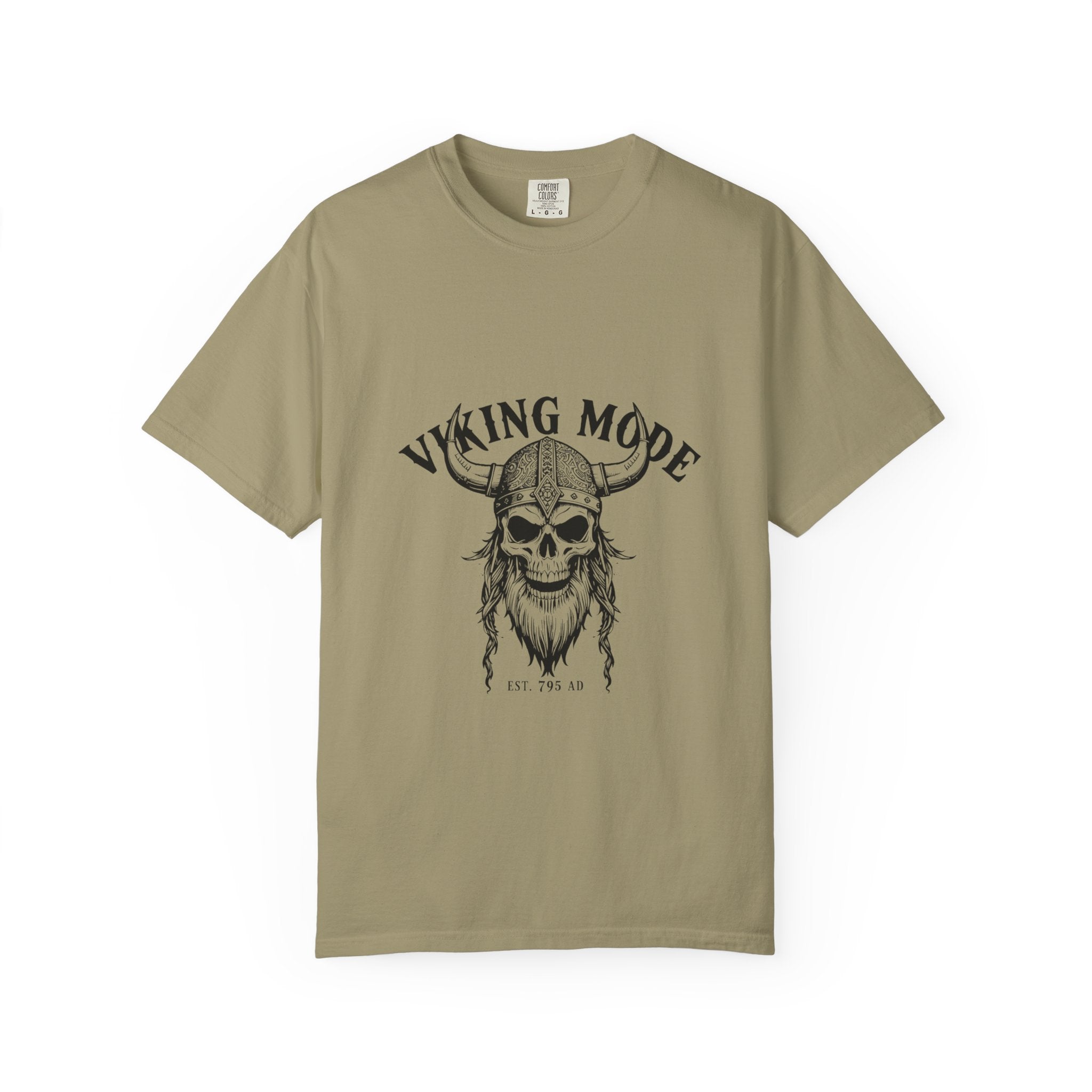 Viking Mode Skull Viking T-shirt | Norse Helmet Skull Graphic Tee