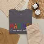 Marines Crayon Tee — “It’s okay, we can’t spell it either” Military Humor T-Shirt