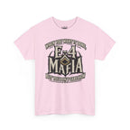 T-Shirt — "E-4 Mafia" Graphic Tee: "When You Want It Done, But You Don’t Care How" Vintage-Style Food Humor
