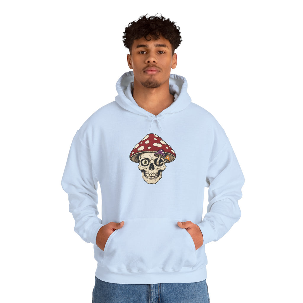 Mushroom Skull Hoodie — Gothic Mushroom Graveyard RIP Pullover