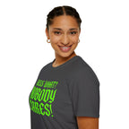 Nobody Cares T‑Shirt — Neon Green "Guess What? Nobody Cares!" Graphic Tee