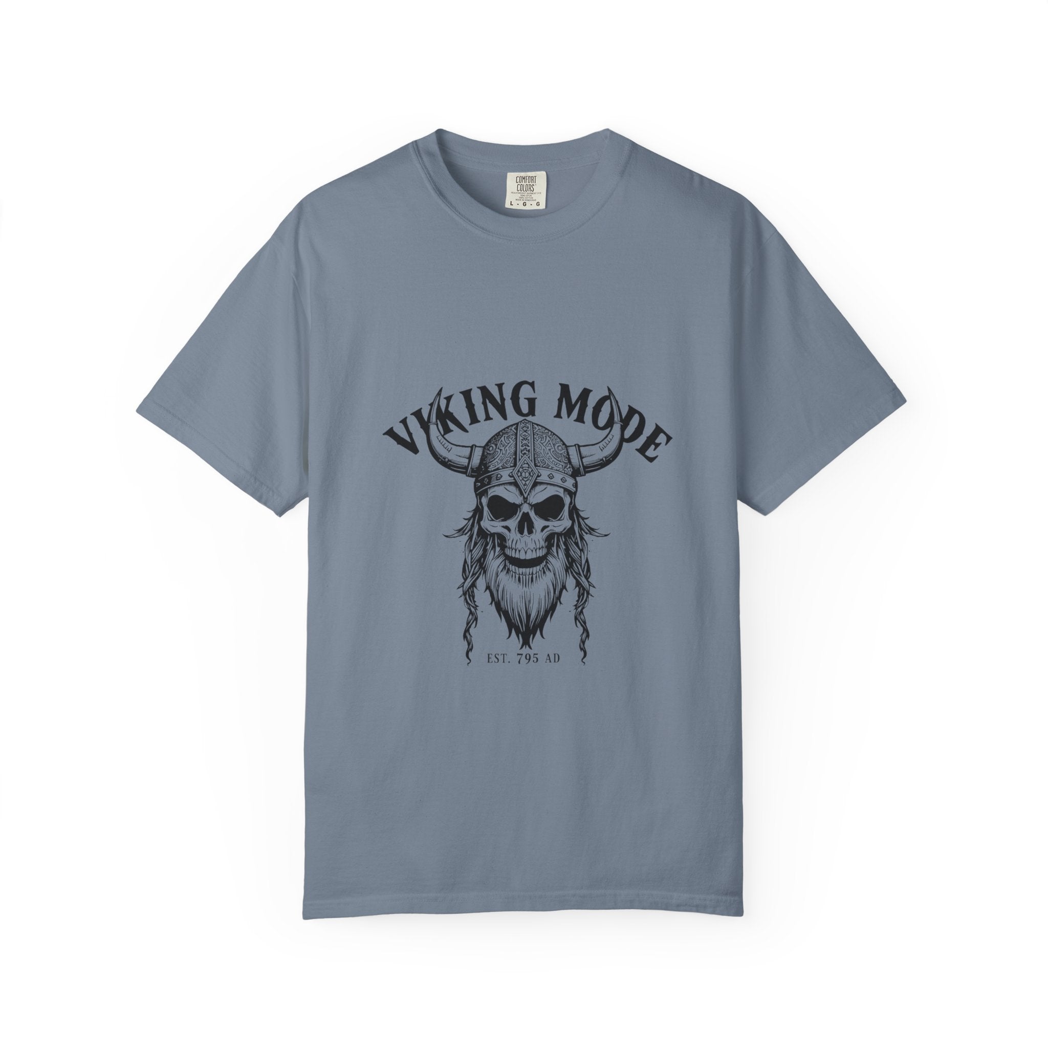 Viking Mode Skull Viking T-shirt | Norse Helmet Skull Graphic Tee