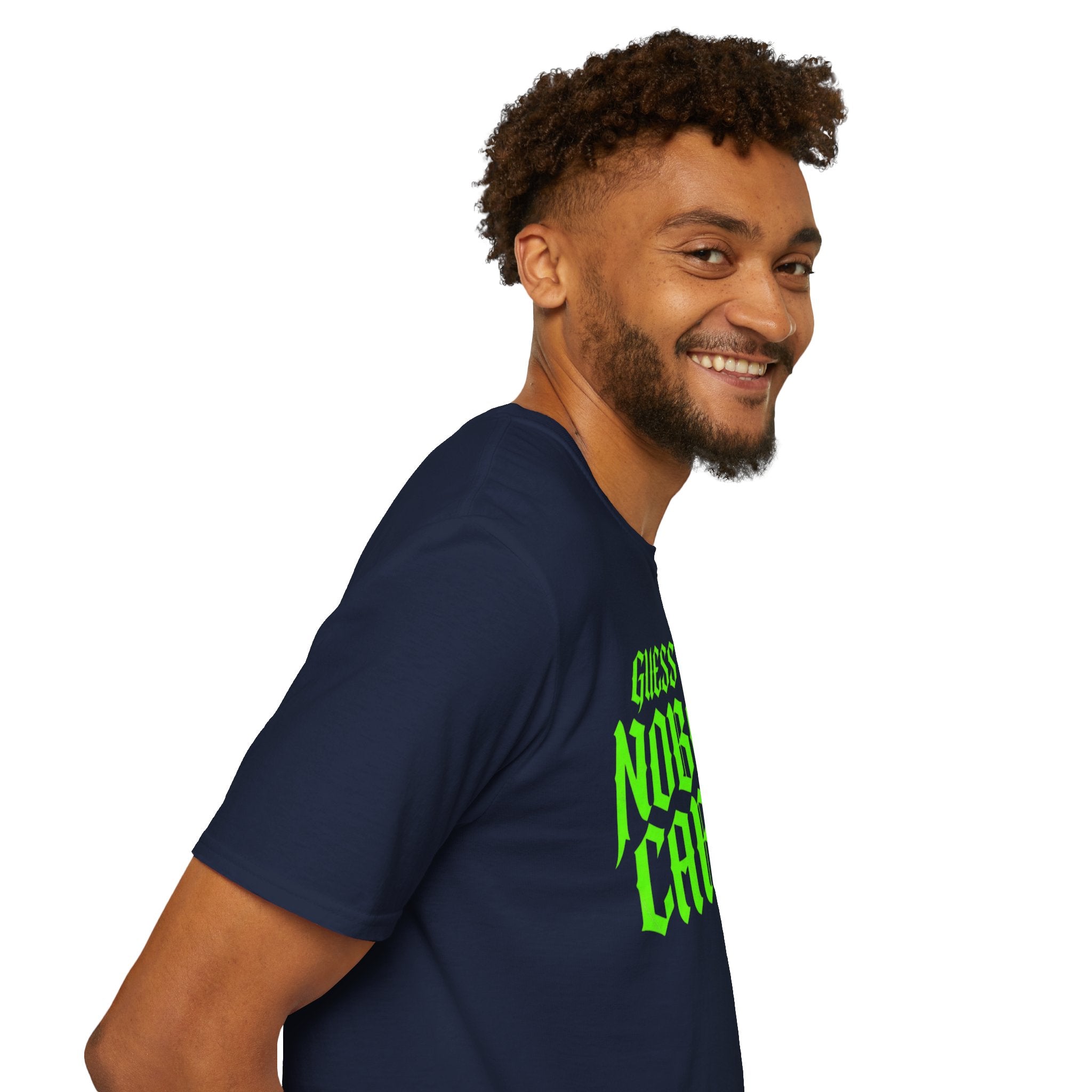 Nobody Cares T‑Shirt — Neon Green "Guess What? Nobody Cares!" Graphic Tee