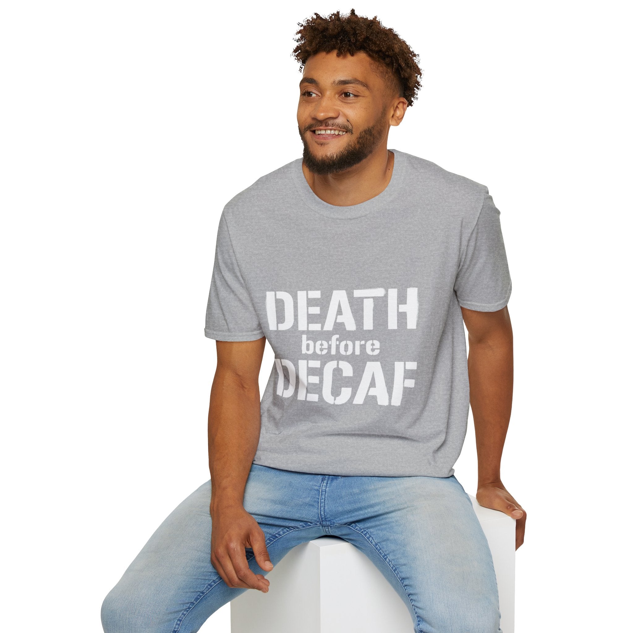 Death Before Decaf T-Shirt — Funny Coffee Lover Tee