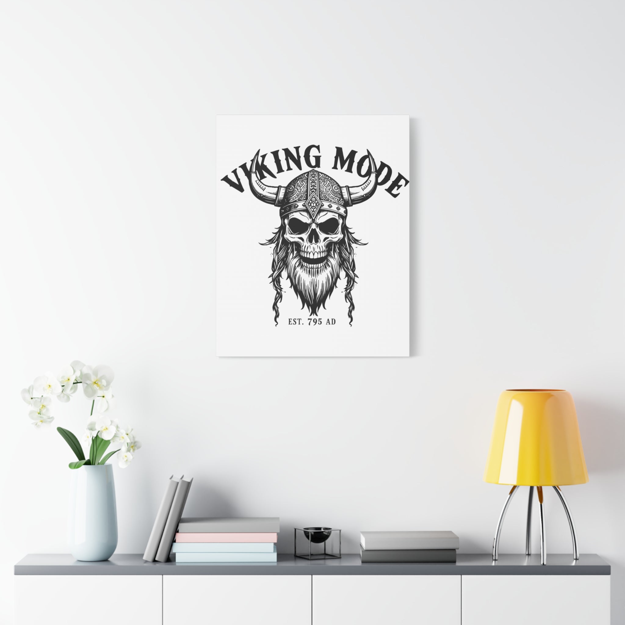 Viking Mode Skull Helmet Matte Canvas