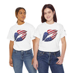 American Flag Kiss T‑Shirt – Patriotic USA Lip Print Tee for 4th of July