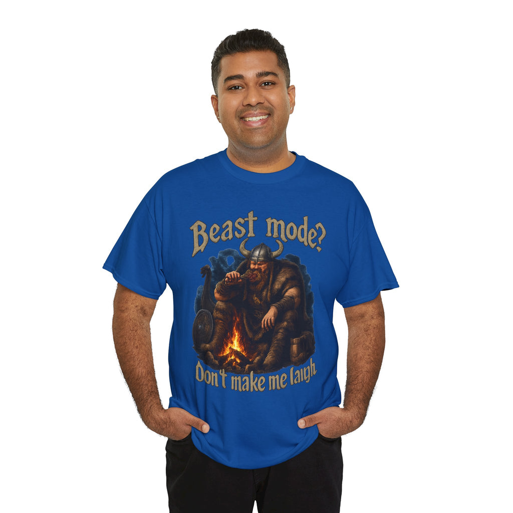Viking Campfire T-Shirt — "Beast mode? Don’t make me laugh" Graphic Tee
