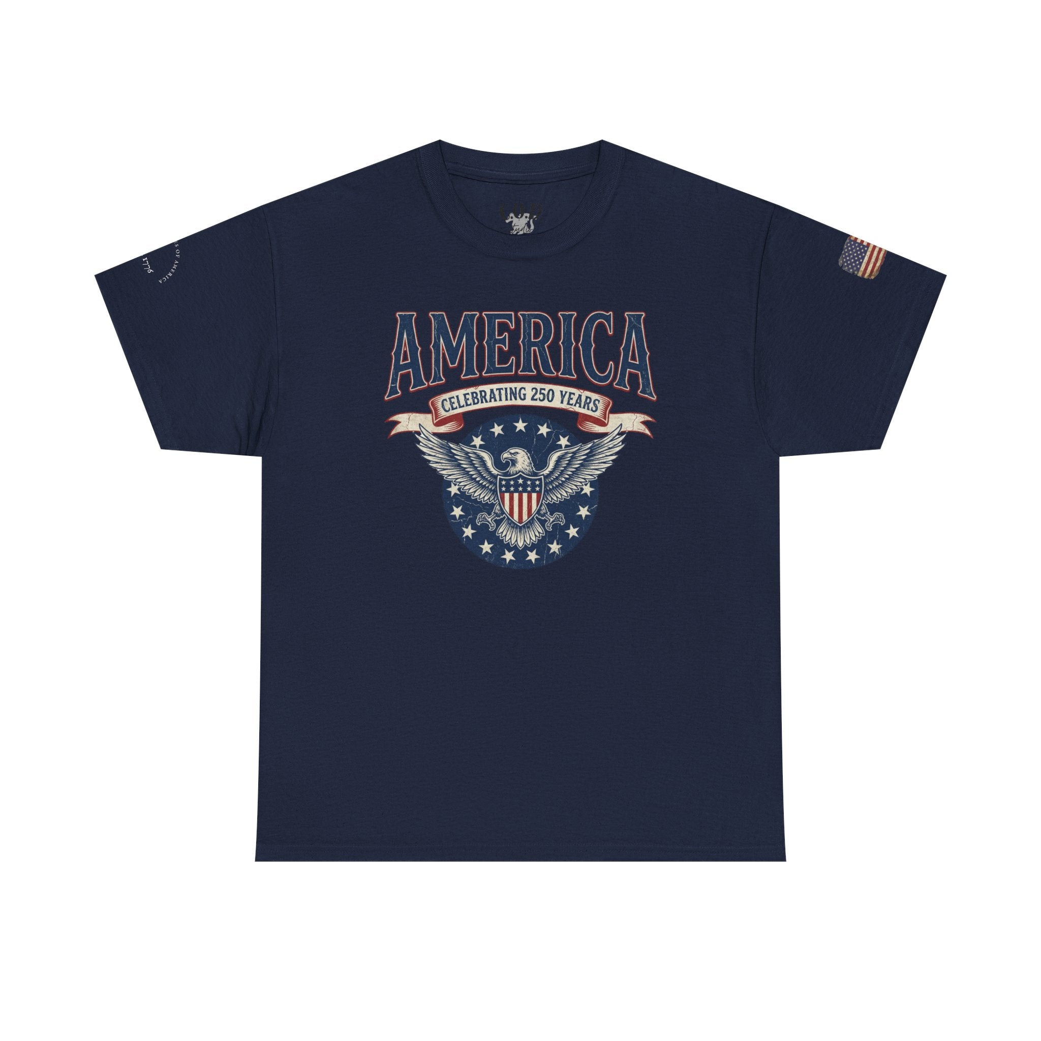 America Patriotic T‑Shirt – "America Celebrating 250 Years" Eagle Emblem