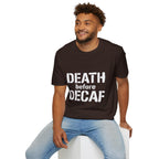 Death Before Decaf T-Shirt — Funny Coffee Lover Tee