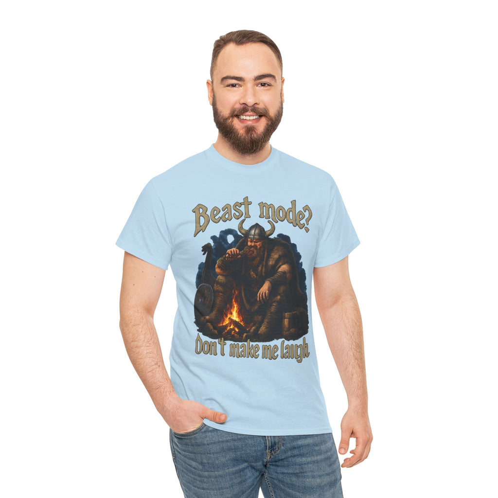 Viking Campfire T-Shirt — "Beast mode? Don’t make me laugh" Graphic Tee