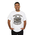 T-Shirt — "E-4 Mafia" Graphic Tee: "When You Want It Done, But You Don’t Care How" Vintage-Style Food Humor