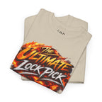 T-Shirt — "Ultimate Lock Pick" Fiery Logo Graphic Tee