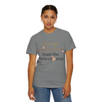 T-Shirt — “I Get My Popcorn From The Apricot Tree” Script Graphic Tee | Hymns | LDS |