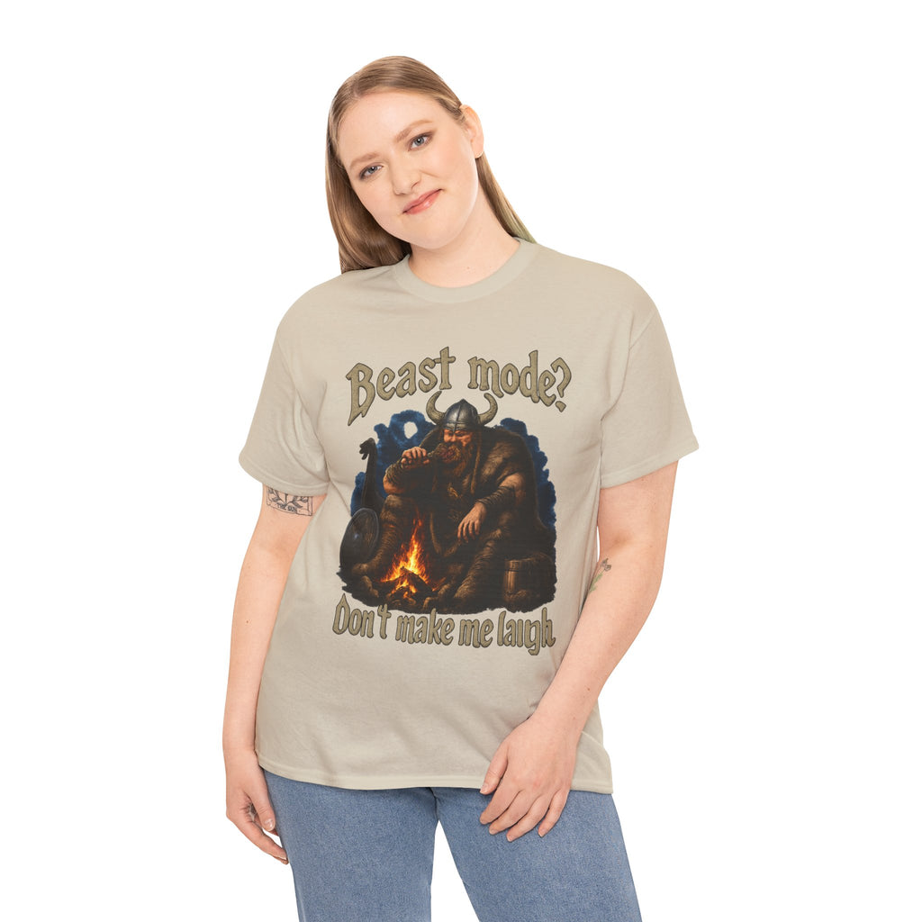 Viking Campfire T-Shirt — "Beast mode? Don’t make me laugh" Graphic Tee