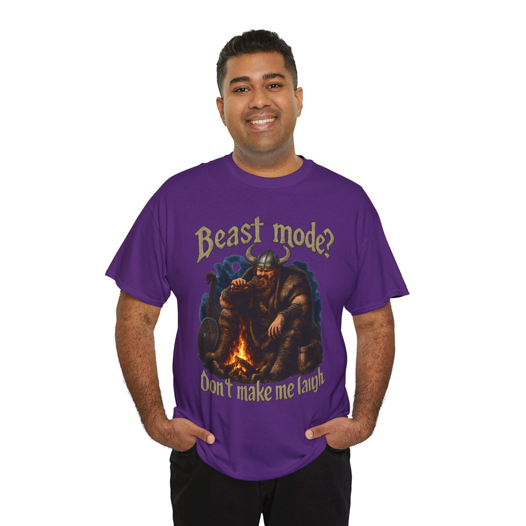 Viking Campfire T-Shirt — "Beast mode? Don’t make me laugh" Graphic Tee