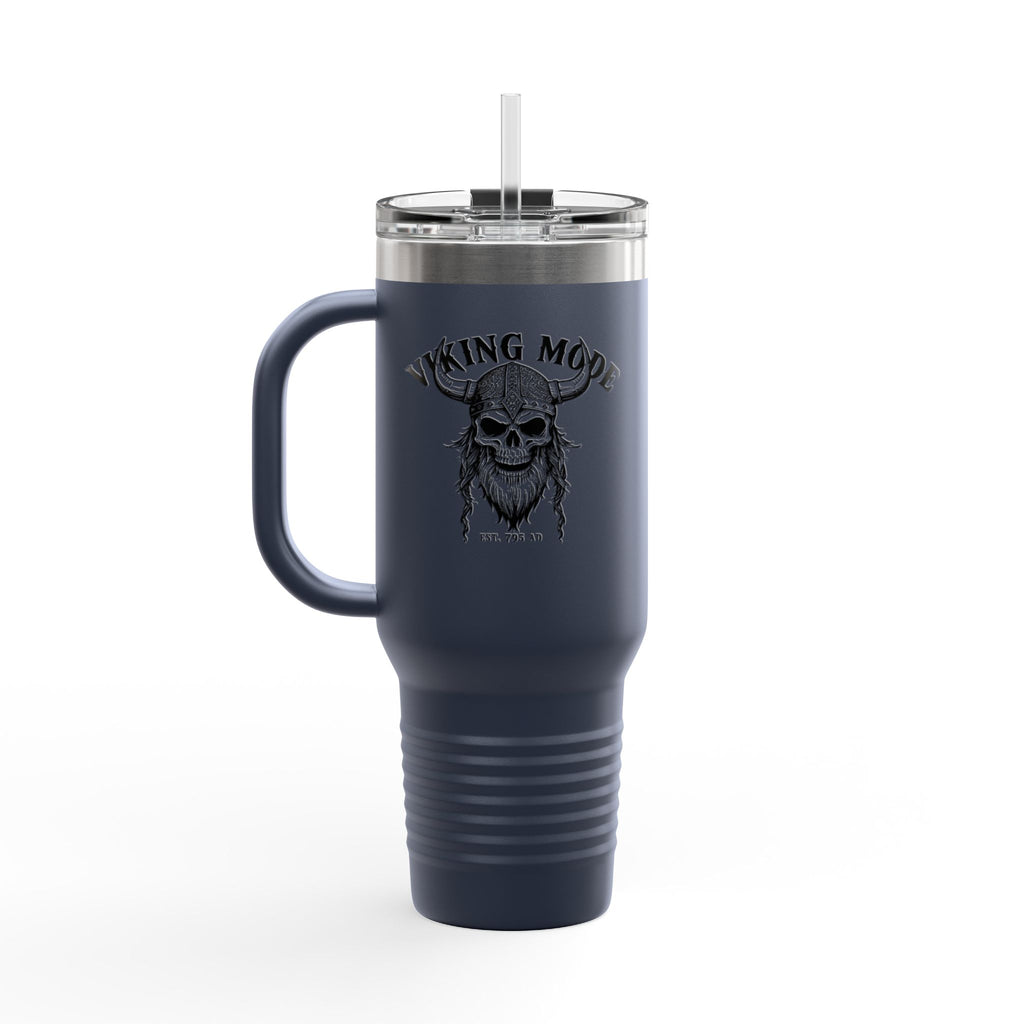 Viking Mode Skull helmet travel mug | 40oz insulated travel mug