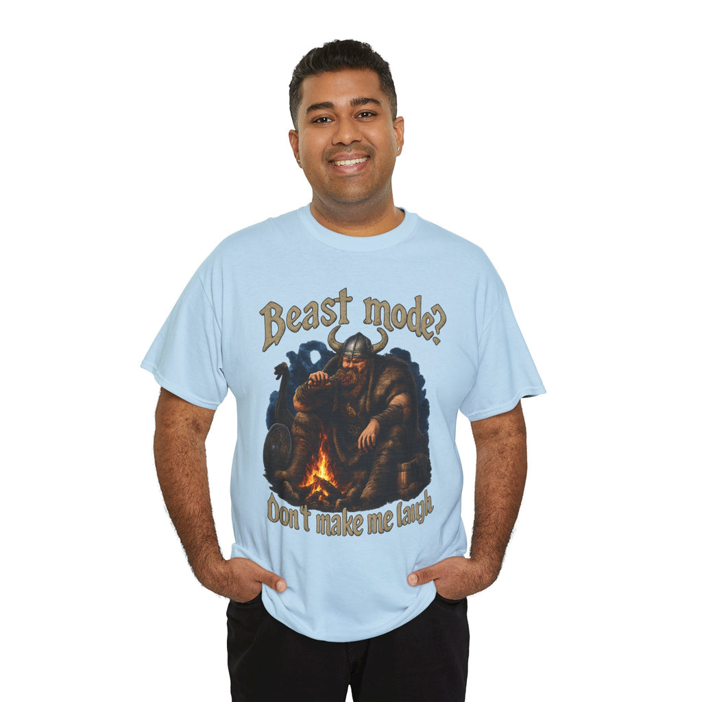 Viking Campfire T-Shirt — "Beast mode? Don’t make me laugh" Graphic Tee
