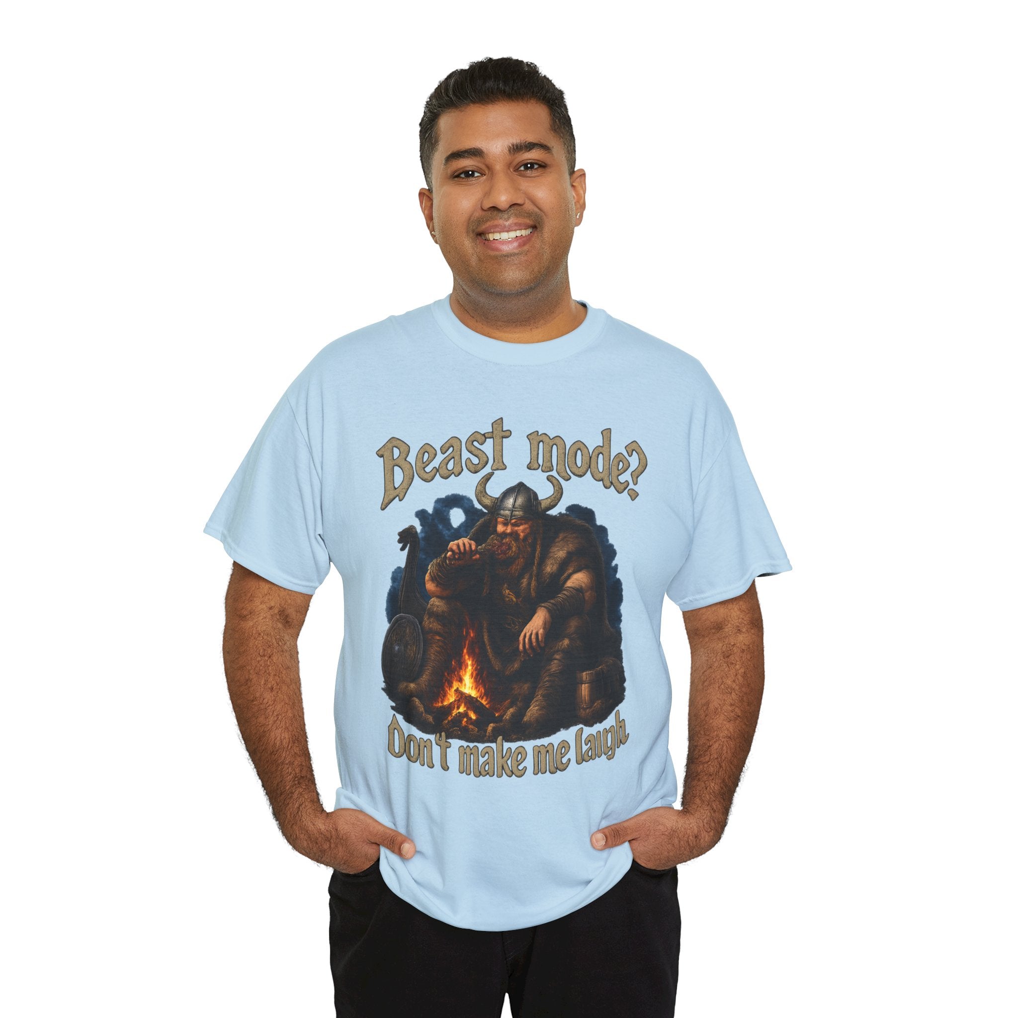 Viking Campfire T-Shirt — "Beast mode? Don’t make me laugh" Graphic Tee