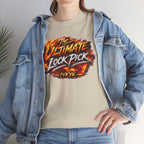 T-Shirt — "Ultimate Lock Pick" Fiery Logo Graphic Tee