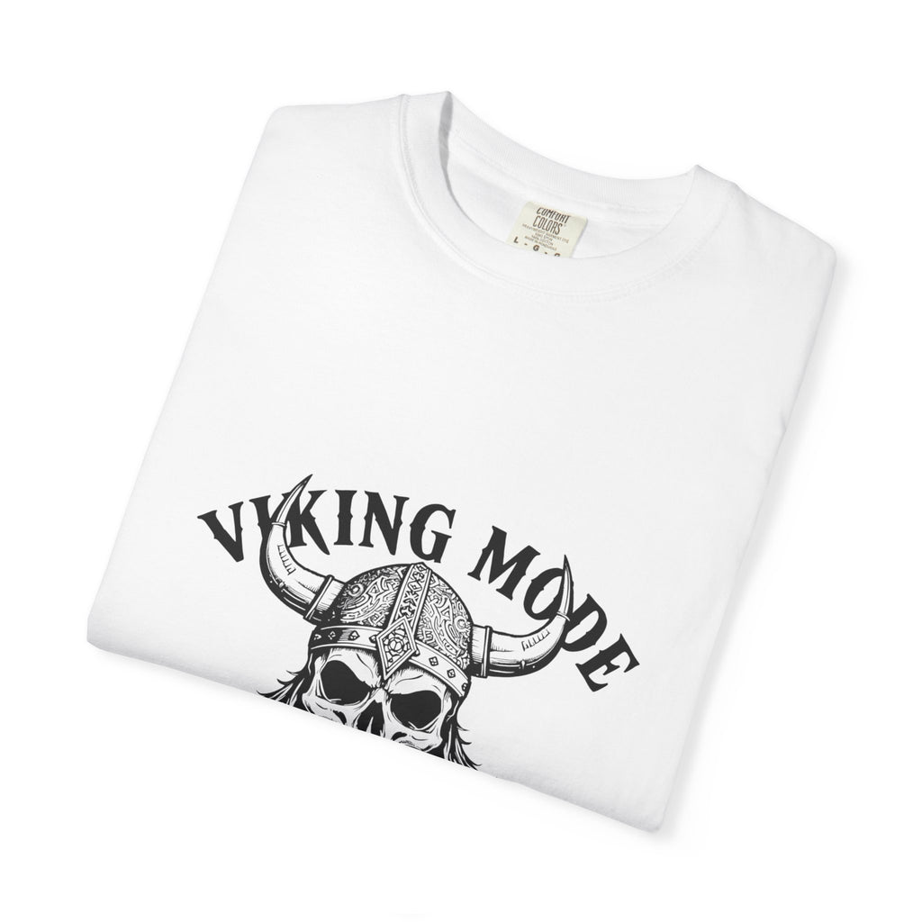 Viking Mode Skull Viking T-shirt | Norse Helmet Skull Graphic Tee