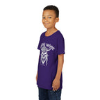 Viking Mode Youth T‑Shirt — Skull Horned Helmet Graphic Tee for Kids